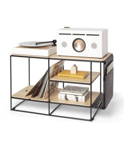 Clearance La Boite Concept Meuble Acoustique Et Modulable Lines Chene + Kit Accessoires Cuir