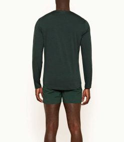 New Orlebar Brown Tee-Shirt Ob-T Ls Merino Racing Green