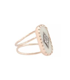 Hot Pascale Monvoisin Bague Mahe Blanc Et Diamants