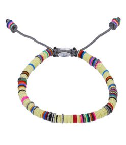 Hot M.Cohen by Maor Bracelet Rainbow En Perles Africaines Et Argent