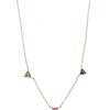 Wholesale And... Paris Collier Choker Triangles Saphir Rose, Saphir Bleu Et Tsavorite