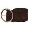 New Puntovita & Arsenice Ceinture En Cuir Suede Marron X Jane De Boy