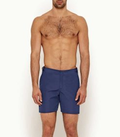 Wholesale Orlebar Brown Short De Bain Homme Mi-Long Bulldog Ii Blue Wash