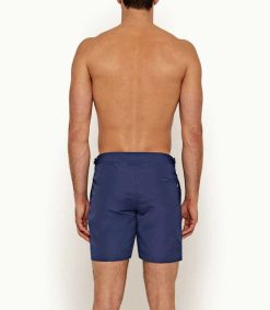 Wholesale Orlebar Brown Short De Bain Homme Mi-Long Bulldog Ii Blue Wash