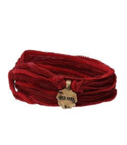 Online Catherine Michiels Bracelet En Soie A Nouer Et Charm Que Sera En Bronze