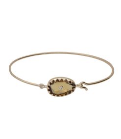 Online Pascale Monvoisin Bracelet Jonc Or Jaune Orso Honey Quartz