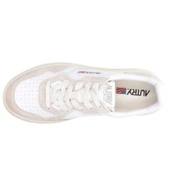 New Autry Baskets Low Leather & Suede White Game Set Match