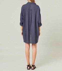 New Maison Saint Julien Chemise Oversize Mykonos Bleu Nuit