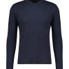 Hot Majestic Filatures Tee-Shirt Homme Col Rond Manches Longues Coton Marine