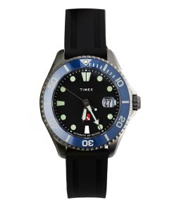 Best Timex Montre Automatique Tiburon En Titane Cadran Noir Et Bracelet Noir