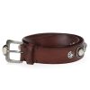 Wholesale Puntovita & Arsenice Ceinture En Cuir Tamponnee Pierres Marron X Jane De Boy