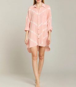 Best Maison Saint Julien Chemise Oversize Mykonos Tie & Dye Powder Pink