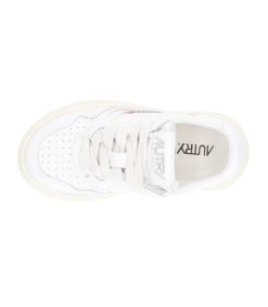 New Autry Baskets Enfant Medalist Low Cuir Blanc