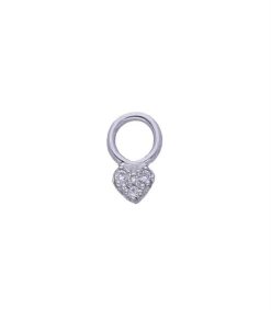 Wholesale Feidt Paris Charm Mini Coeur Or Blanc