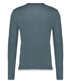 Wholesale Majestic Filatures Tee-Shirt Homme Col Rond Manches Longues Crepuscule Coton