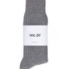 New NN07 Chaussettes En Cachemire 9140 Gris Mel