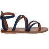 Hot K.Jacques Sandales Epicure Cuir Velours Bleu