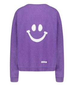 New We Are One Project Sweat-Shirt Vintage Smile Joy X Jane De Boy Violet Fonce