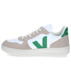 Best Veja Baskets Homme V-10 Chromefree Leather White Emeraude Sahara