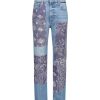 Hot B Sides Jean Straight All-Over Floral Patchwork