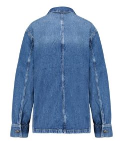 New Anine Bing Veste Utilitaire En Jean Alden Artic Blue