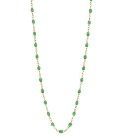 Best Gigi Clozeau Collier Or Rose Et Perles De Resine 42 Cm