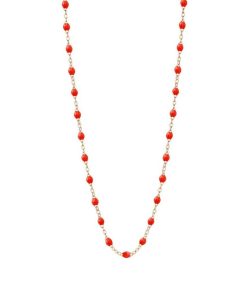 Best Gigi Clozeau Collier Or Rose Et Perles De Resine 42 Cm