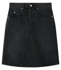 Wholesale Marant Étoile Jupe Midi Fiali En Jean Faded Black