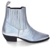 Best Fury London Boots En Cuir Rose Galaxy Matte Silver