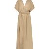 New Maison Saint Julien Robe Longue Empire Cafe Latte