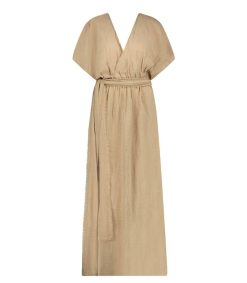 New Maison Saint Julien Robe Longue Empire Cafe Latte