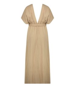 New Maison Saint Julien Robe Longue Empire Cafe Latte