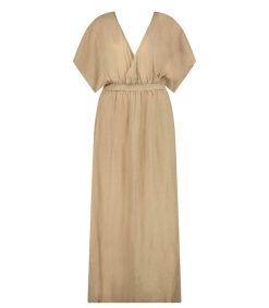 New Maison Saint Julien Robe Longue Empire Cafe Latte