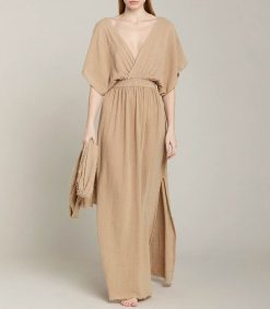 New Maison Saint Julien Robe Longue Empire Cafe Latte