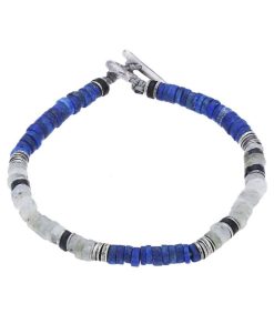 New M.Cohen by Maor Bracelet Perles Labradorites Et Lapislazuli