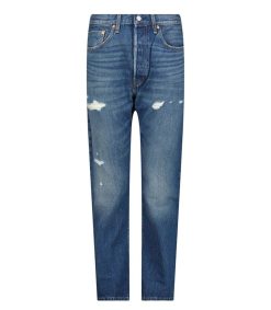 Hot Levi's Jean 501® Original Destructed Dark Indigo