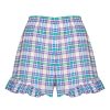 New Roseanna Short A Carreaux Rod Western Bleu