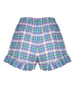 New Roseanna Short A Carreaux Rod Western Bleu