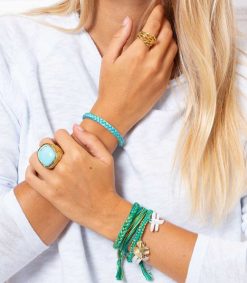 Hot Aurélie Bidermann Bague Miki Turquoise