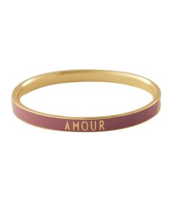 New Design Letters Bracelet Candy Word Amour Dark Pink