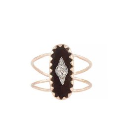 Hot Pascale Monvoisin Bague Mahe Noir Et Diamants