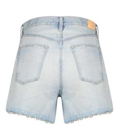 New Moussy Vintage Short Funston En Denim Bleu Clair