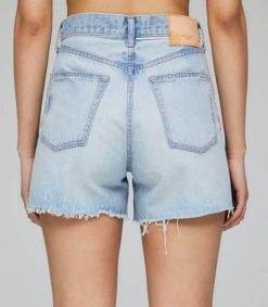 New Moussy Vintage Short Funston En Denim Bleu Clair