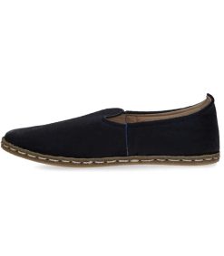 Online Saanas Mocassins Saanas Classique Cuir A Poils Bleu Nuit