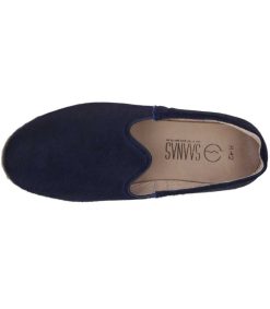 Online Saanas Mocassins Saanas Classique Cuir A Poils Bleu Nuit