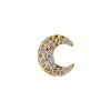 Clearance And... Paris Boucle D'Oreille Stud Lune Or Jaune Et Diamants