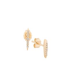 Online Céline Daoust Boucles D'Oreilles Rayons De Soleil Petits Diamants Et Or