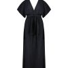 New Maison Saint Julien Robe Longue Empire Black