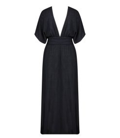 New Maison Saint Julien Robe Longue Empire Black