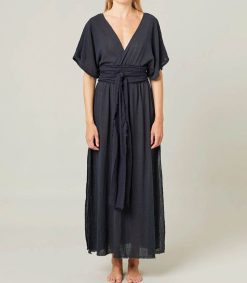 New Maison Saint Julien Robe Longue Empire Black